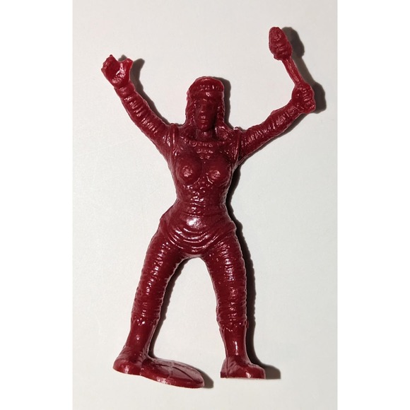 Lot Vintage Waxy Plastic Barbarian Army Men Figures Red Green Yellow Rare - Picture 5 of 15